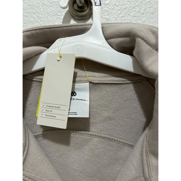 NEW All in Motion Cropped Fleece Lined Half Zip, Women's XL, MSRP $25 - Picture 4 of 4